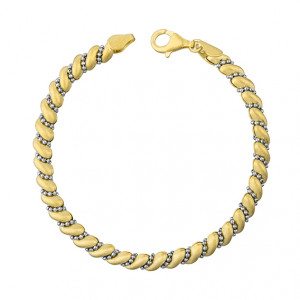 Bratara argint placata cu aur galben si rodiu Twisted DiAmanti L0009B_G-DIA (Argint 925‰ 10,1 g.)